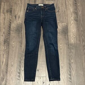 Madewell Women's Dark Indigo 9” high rise Skinny Jeans